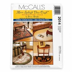 McCall's 2614 Donna Babylon Fabric Throw Rugs Pattern New FF Uncut Home‎ Decor